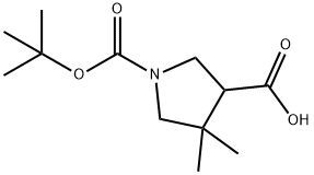 4,4-二甲基-吡咯烷-1,3-二甲酸1-叔丁酯 结构式