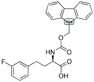 (R)-2-(9H-FLUOREN-9-YLMETHOXYCARBONYLAMINO)-4-(3-FLUORO-PHENYL)-BUTYRIC ACID 结构式