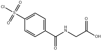 2-{[4-(氯磺酰基)苯基]甲酰胺}乙酸 结构式