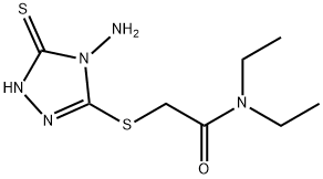 2-((4-氨基-5-巯基-4H-1,2,4-三唑啉-3-基)硫)-N,N-二乙基乙酰胺 结构式