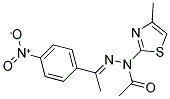 N-(4-METHYL-1,3-THIAZOL-2-YL)-N'-[(1E)-1-(4-NITROPHENYL)ETHYLIDENE]ACETOHYDRAZIDE 结构式