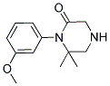 1-(3-METHOXYPHENYL)-6,6-DIMETHYLPIPERAZIN-2-ONE 结构式