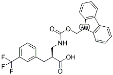 (S)-2-[(9H-FLUOREN-9-YLMETHOXYCARBONYLAMINO)-METHYL]-3-(3-TRIFLUOROMETHYL-PHENYL)-PROPIONIC ACID 结构式