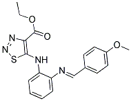 ETHYL 5-[(2-{[(1E)-(4-METHOXYPHENYL)METHYLENE]AMINO}PHENYL)AMINO]-1,2,3-THIADIAZOLE-4-CARBOXYLATE 结构式
