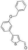 4-[3-(苄氧基)苯基]-2-噻吩甲醛 结构式