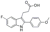 3-[5-FLUORO-2-(4-METHOXYPHENYL)-1H-INDOL-3-YL]PROPANOIC ACID 结构式