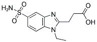3-[5-(AMINOSULFONYL)-1-ETHYL-1H-BENZIMIDAZOL-2-YL]PROPANOIC ACID 结构式
