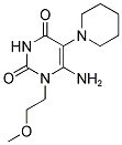 6-AMINO-1-(2-METHOXYETHYL)-5-PIPERIDIN-1-YLPYRIMIDINE-2,4(1H,3H)-DIONE 结构式