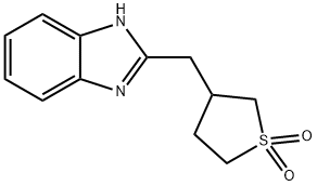2-[(四氢-1,1-二氧化-3-噻吩基)甲基]-1H-苯并咪唑 结构式