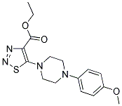 ETHYL 5-[4-(4-METHOXYPHENYL)PIPERAZIN-1-YL]-1,2,3-THIADIAZOLE-4-CARBOXYLATE 结构式