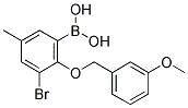3-BROMO-5-METHYL-2-(3'-METHOXYBENZYLOXY)PHENYLBORONIC ACID 结构式