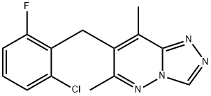 7-(2-CHLORO-6-FLUOROBENZYL)-6,8-DIMETHYL[1,2,4]TRIAZOLO[4,3-B]PYRIDAZINE 结构式