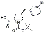 Boc-(R)-gamma-(3-bromo-benzyl)-L-proline 结构式