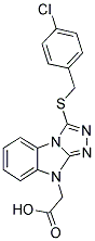 [3-(4-CHLORO-BENZYLSULFANYL)-BENZO[4,5]IMIDAZO[2,1-C][1,2,4]TRIAZOL-9-YL]-ACETIC ACID 结构式