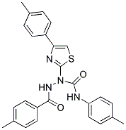 N-(4-METHYLPHENYL)-1-[4-(4-METHYLPHENYL)-1,3-THIAZOL-2-YL]-2-(4-METHYLBENZOYL)-1-HYDRAZINECARBOXAMIDE 结构式