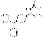2-(4-BENZHYDRYLPIPERAZIN-1-YL)-5,6-DIMETHYLPYRIMIDIN-4(3H)-ONE 结构式