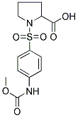 1-((4-[(METHOXYCARBONYL)AMINO]PHENYL)SULFONYL)PYRROLIDINE-2-CARBOXYLIC ACID 结构式