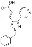 (2E)-3-(1-BENZYL-3-PYRIDIN-3-YL-1H-PYRAZOL-4-YL)ACRYLIC ACID 结构式