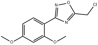 5-(CHLOROMETHYL)-3-(2,4-DIMETHOXYPHENYL)-1,2,4-OXADIAZOLE 结构式