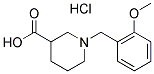 1-(2-METHOXYBENZYL)PIPERIDINE-3-CARBOXYLIC ACID HYDROCHLORIDE 结构式