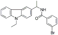 3-BROMO-N-[1-(9-ETHYL-9H-CARBAZOL-3-YL)ETHYL]BENZAMIDE 结构式