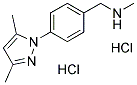 1-(4-(3,5-二甲基-1H-吡唑-1-基)苯基)-N-甲基甲胺二盐酸盐 结构式