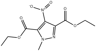 1-METHYL-4-NITRO-1 H-PYRAZOLE-3,5-DICARBOXYLIC ACID DIETHYL ESTER 结构式