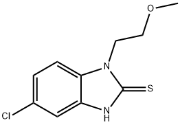 5-氯-1-(2-甲氧基乙基)-1H-1,3-苯并二唑-2-硫醇 结构式