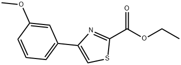 4-(3-甲氧基苯基)噻唑-2-甲酸乙酯 结构式
