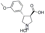 ±-TRANS-4-(3-METHOXYPHENYL)PYRROLIDINE-3-CARBOXYLICACIDHCL 结构式