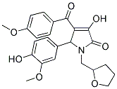 3-HYDROXY-5-(4-HYDROXY-3-METHOXYPHENYL)-4-(4-METHOXYBENZOYL)-1-((TETRAHYDROFURAN-2-YL)METHYL)-1H-PYRROL-2(5H)-ONE 结构式
