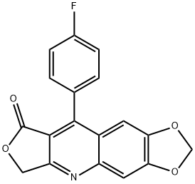 9-(4-FLUOROPHENYL)[1,3]DIOXOLO[4,5-G]FURO[3,4-B]QUINOLIN-8(6H)-ONE 结构式