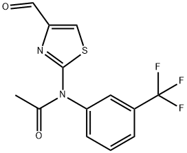 N-(4-FORMYL-1,3-THIAZOL-2-YL)-N-[3-(TRIFLUOROMETHYL)PHENYL]ACETAMIDE 结构式