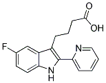 4-[5-FLUORO-2-(2-PYRIDINYL)-1H-INDOL-3-YL]BUTANOIC ACID 结构式