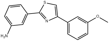 3-[4-(3-METHOXY-PHENYL)-THIAZOL-2-YL]-PHENYLAMINE 结构式