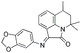 (1E)-1-(1,3-BENZODIOXOL-5-YLIMINO)-4,4,6-TRIMETHYL-5,6-DIHYDRO-4H-PYRROLO[3,2,1-IJ]QUINOLIN-2(1H)-ONE 结构式