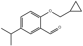 2-(环丙基甲氧基)-5-异丙基苯甲醛 结构式