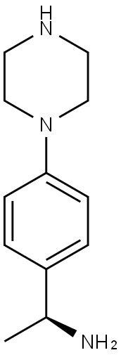 (S)-1-(4-(PIPERAZIN-1-YL)PHENYL)ETHANAMINE 结构式