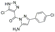 3-(4-CHLOROPHENYL)-1-[(5-CHLORO-1H-1,2,3-TRIAZOL-4-YL)CARBONYL]-1H-PYRAZOL-5-AMINE 结构式