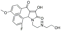 5-(2-FLUOROPHENYL)-3-HYDROXY-1-{2-[(2-HYDROXYETHYL)AMINO]ETHYL}-4-(4-METHOXYBENZOYL)-1,5-DIHYDRO-2H-PYRROL-2-ONE 结构式