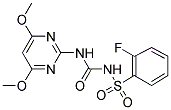 N-{[(4,6-DIMETHOXYPYRIMIDIN-2-YL)AMINO]CARBONYL}-2-FLUOROBENZENESULFONAMIDE 结构式