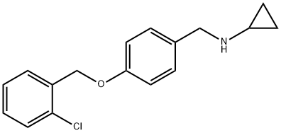 N-(4-((2-CHLOROBENZYL)OXY)BENZYL)CYCLOPROPANAMINE 结构式