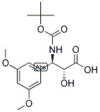 N-BOC-3-(R)-AMINO-2-(R)-HYDROXY-3-(3,5-DIMETHOXY-PHENYL)-PROPIONIC ACID 结构式