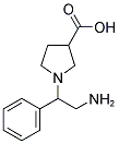 1-(2-Amino-1-phenyl-ethyl)-pyrrolidine-3-carboxylic acid 结构式