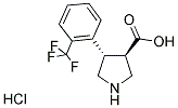 (TRANS)-4-(2-TRIFLUOROMETHYL-PHENYL)-PYRROLIDINE-3-CARBOXYLIC ACID HCL 结构式