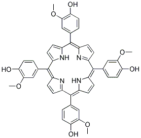 5,10,15,20-TETRAKIS-(3-METHOXY-4-HYDROXY-PHENYL)-21,23H-PORPHYRIN 结构式