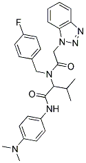 2-(2-(1H-BENZO[D][1,2,3]TRIAZOL-1-YL)-N-(4-FLUOROBENZYL)ACETAMIDO)-N-(4-(DIMETHYLAMINO)PHENYL)-3-METHYLBUTANAMIDE 结构式