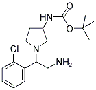 3-N-BOC-AMINO-1-[2-AMINO-1-(2-CHLORO-PHENYL)-ETHYL]-PYRROLIDINE 结构式