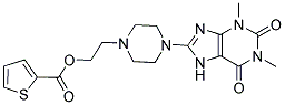 2-(4-(1,3-DIMETHYL-2,6-DIOXO-2,3,6,7-TETRAHYDRO-1H-PURIN-8-YL)PIPERAZIN-1-YL)ETHYL THIOPHENE-2-CARBOXYLATE 结构式