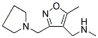 N-METHYL[5-METHYL-3-(1-PYRROLIDINYLMETHYL)-4-ISOXAZOLYL]METHANAMINE 结构式